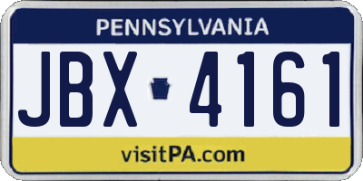 PA license plate JBX4161