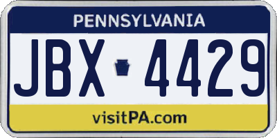 PA license plate JBX4429