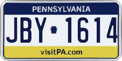 PA license plate JBY1614