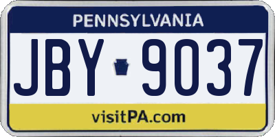 PA license plate JBY9037