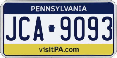 PA license plate JCA9093