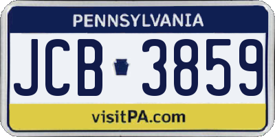 PA license plate JCB3859