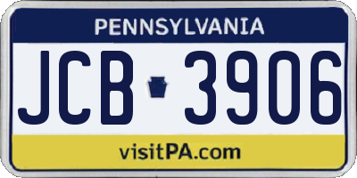 PA license plate JCB3906
