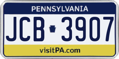PA license plate JCB3907