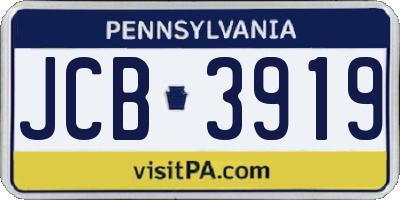 PA license plate JCB3919