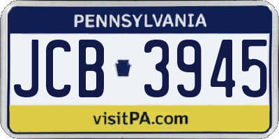 PA license plate JCB3945