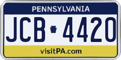 PA license plate JCB4420