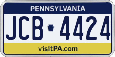 PA license plate JCB4424