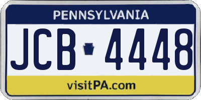 PA license plate JCB4448