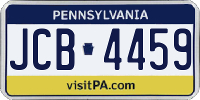 PA license plate JCB4459