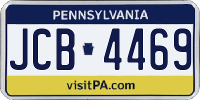 PA license plate JCB4469