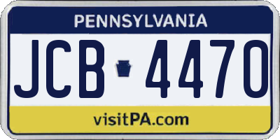 PA license plate JCB4470