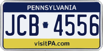 PA license plate JCB4556