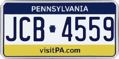 PA license plate JCB4559