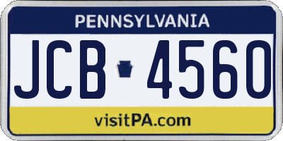 PA license plate JCB4560