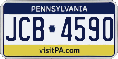 PA license plate JCB4590