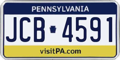 PA license plate JCB4591