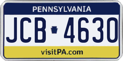 PA license plate JCB4630