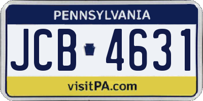 PA license plate JCB4631