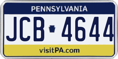 PA license plate JCB4644