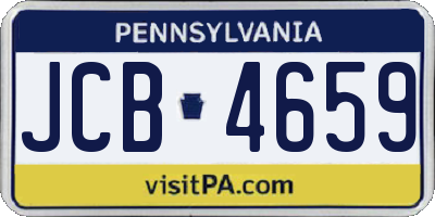 PA license plate JCB4659