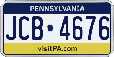 PA license plate JCB4676
