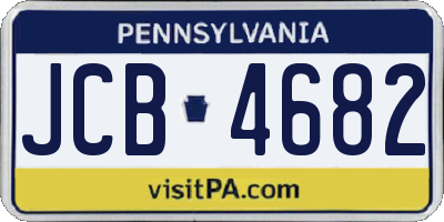 PA license plate JCB4682