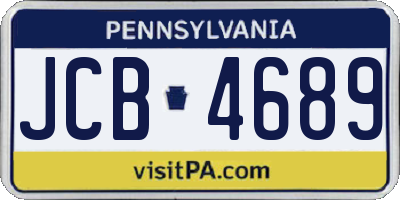 PA license plate JCB4689
