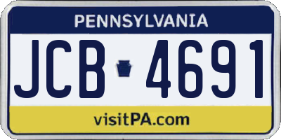 PA license plate JCB4691