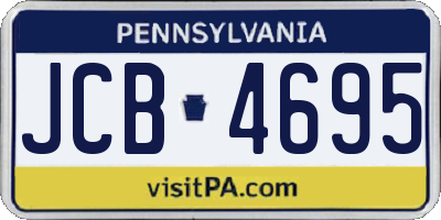 PA license plate JCB4695