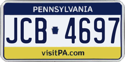 PA license plate JCB4697