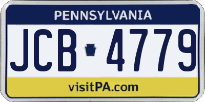 PA license plate JCB4779
