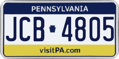 PA license plate JCB4805
