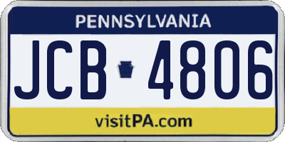 PA license plate JCB4806