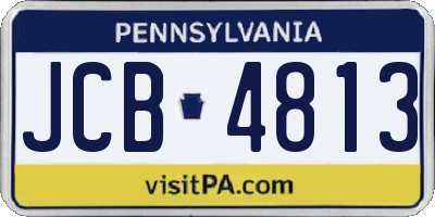 PA license plate JCB4813