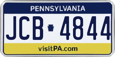 PA license plate JCB4844