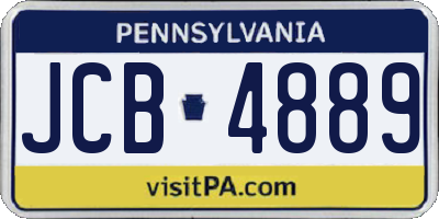 PA license plate JCB4889