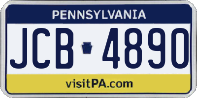 PA license plate JCB4890