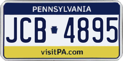 PA license plate JCB4895