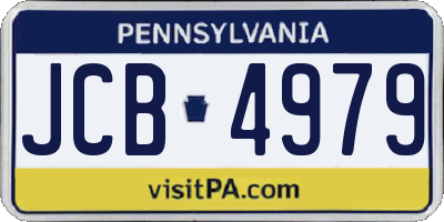 PA license plate JCB4979