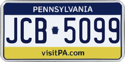 PA license plate JCB5099