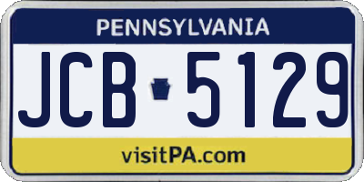 PA license plate JCB5129