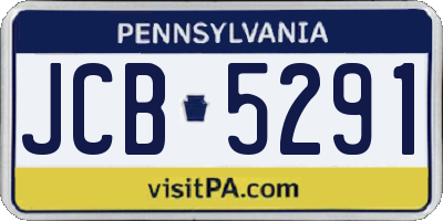 PA license plate JCB5291
