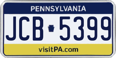 PA license plate JCB5399