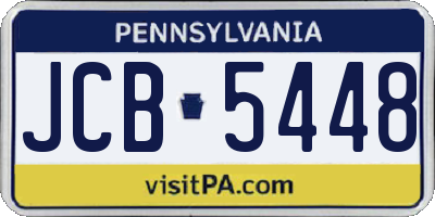 PA license plate JCB5448