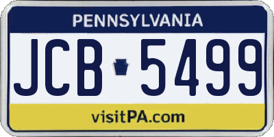 PA license plate JCB5499
