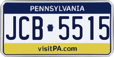 PA license plate JCB5515