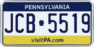 PA license plate JCB5519