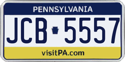PA license plate JCB5557