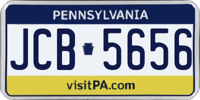PA license plate JCB5656